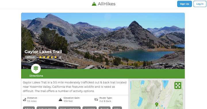 AllHikes Screenshot