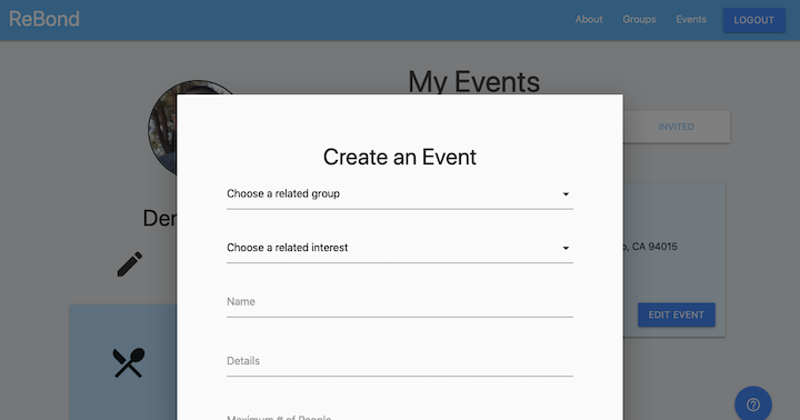 ReBond app screenshot